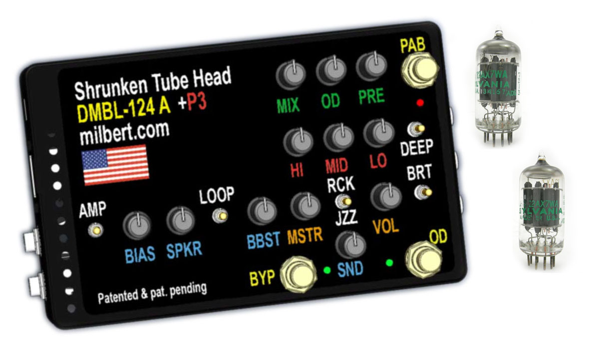 Milbert Shrunken Tube Head DMBL-124A Milbert Amplifiers Shrunken Tube Head DMBL-124A